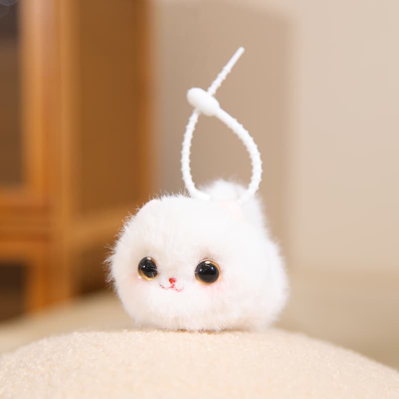 猫ぬいぐるみ まんまるもふもふ子猫ストラップ