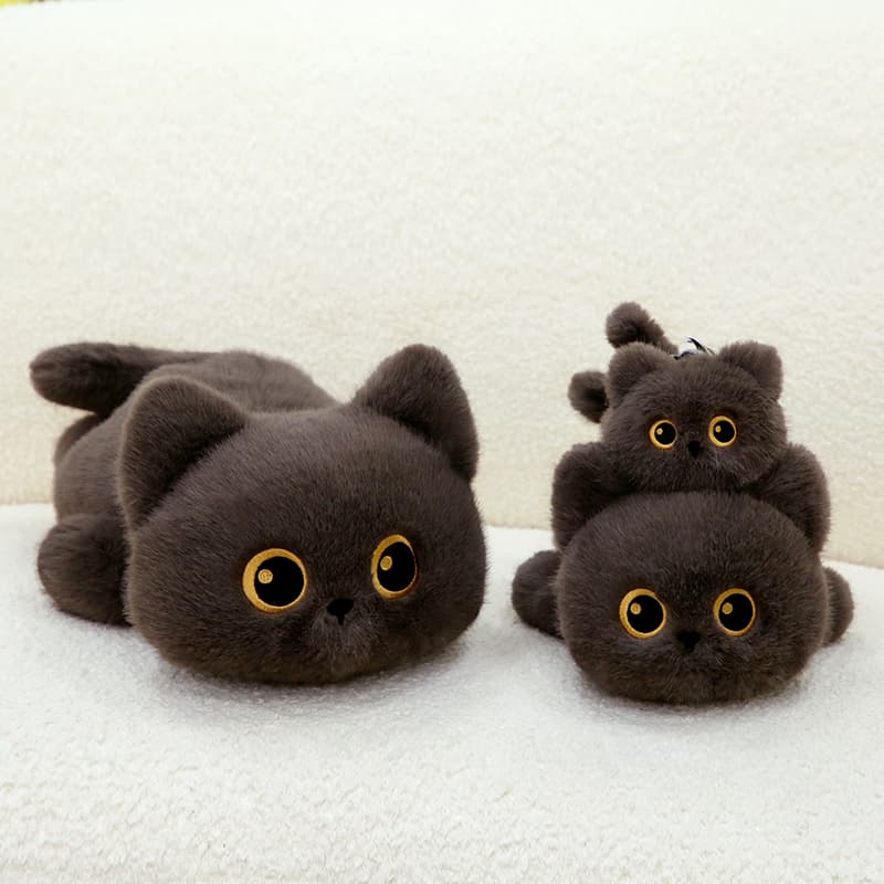 猫ぬいぐるみ まんまるおめめのもふもふ子猫