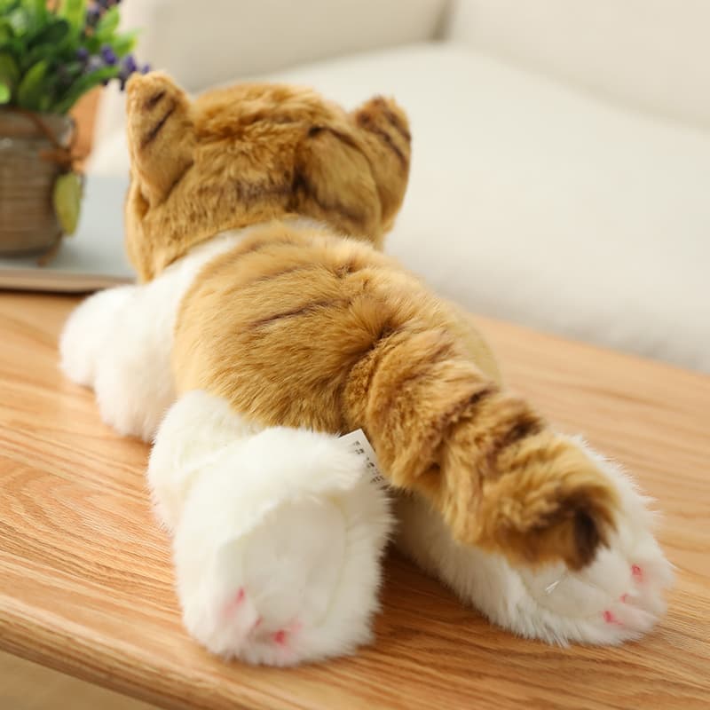 猫ぬいぐるみ 茶色 ふわふわ触り心地抜群ぬいぐるみ