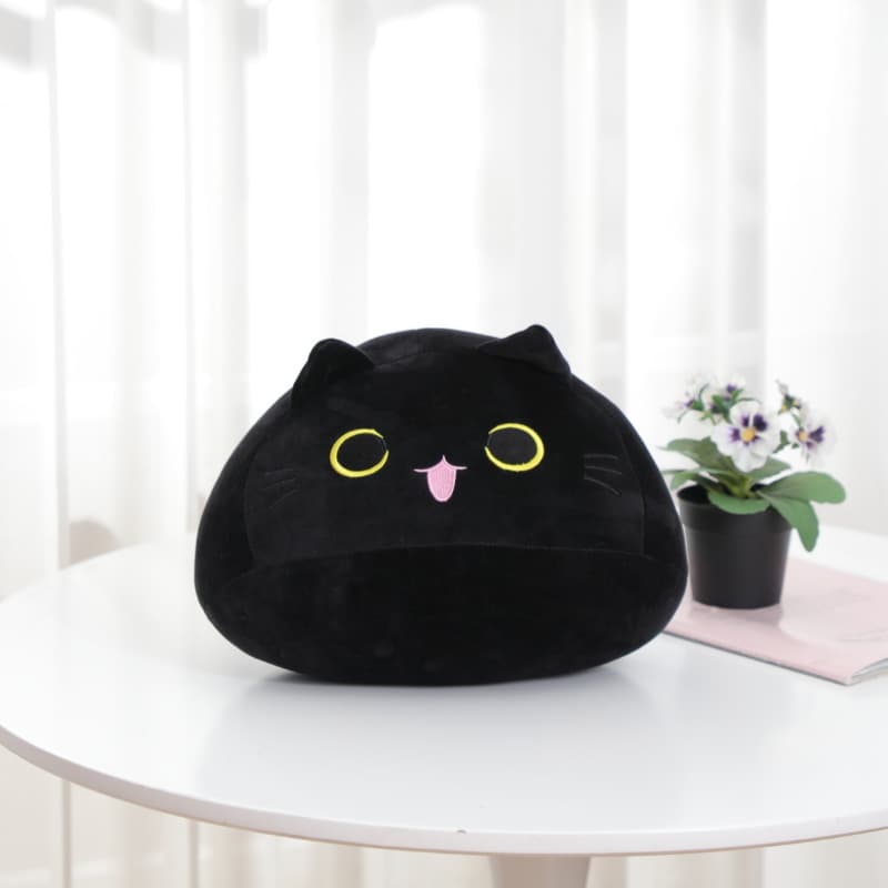 まんまる黒猫ぬいぐるみ 黒猫 もちもちぬいぐるみ