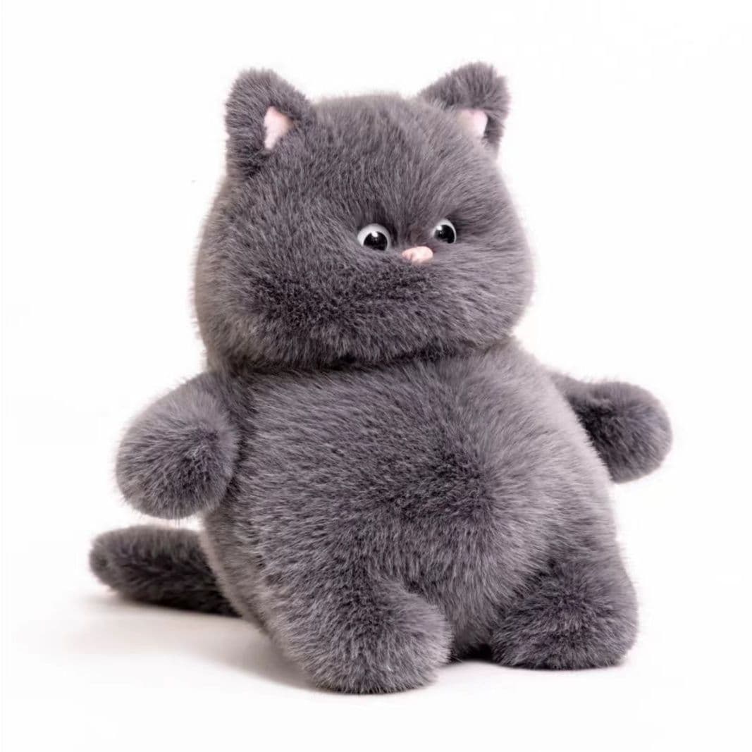 猫ぬいぐるみ ふわもこ雪ねこ