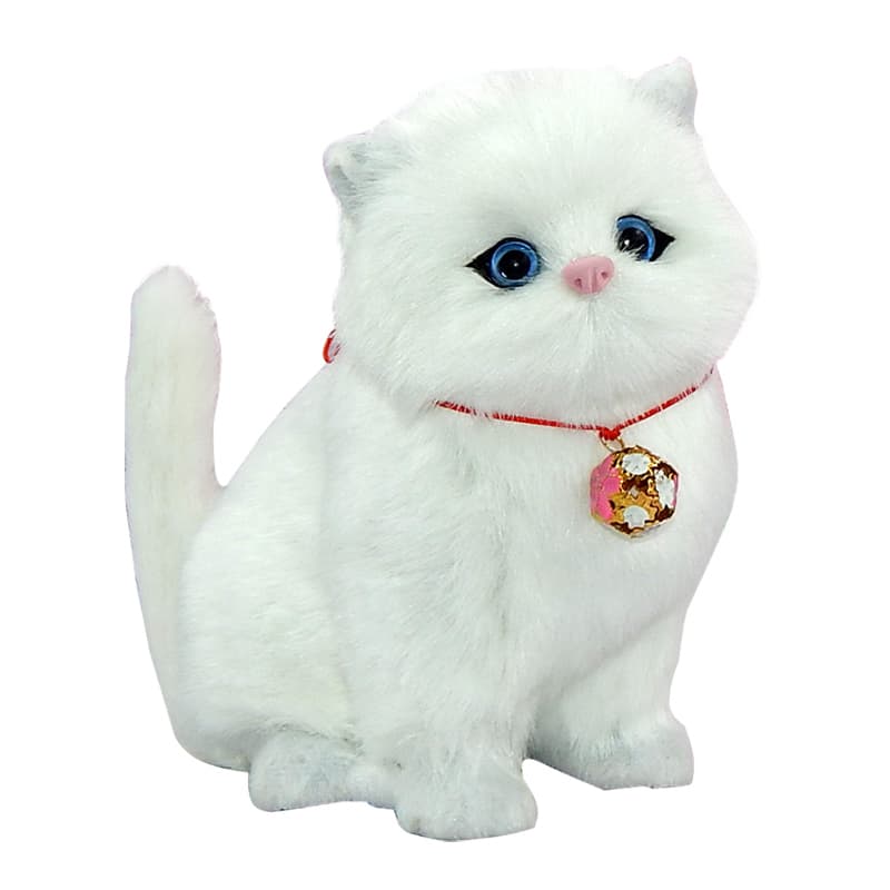 華やか鈴付き三毛猫ぬいぐるみ