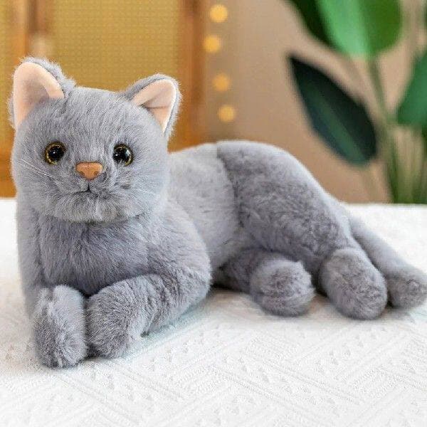 猫ぬいぐるみ ごろんとくつろぐ子猫のやわらか