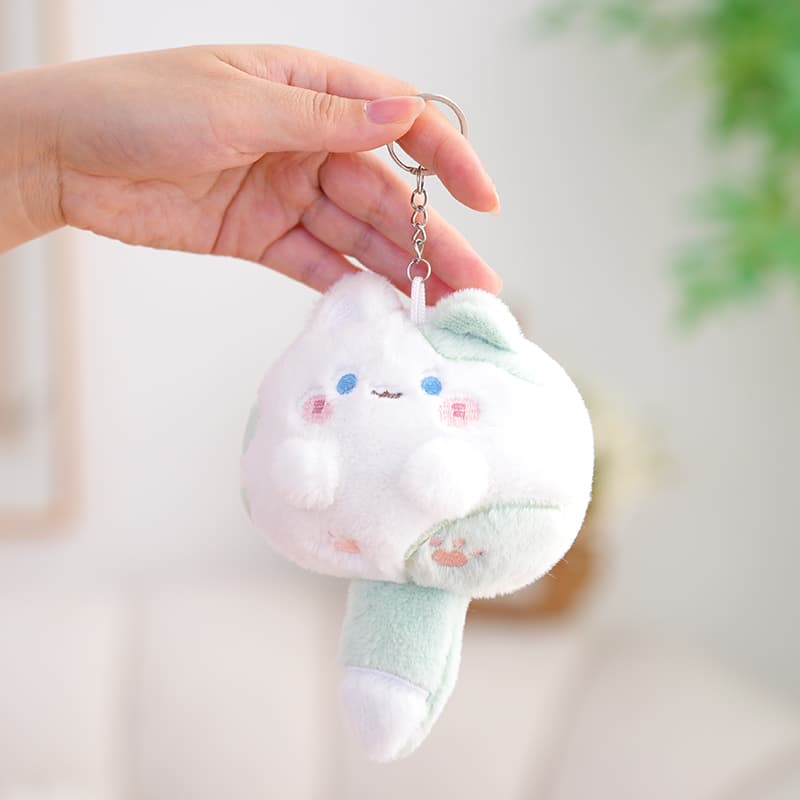 猫ぬいぐるみ ふわもち猫まるキーホルダー