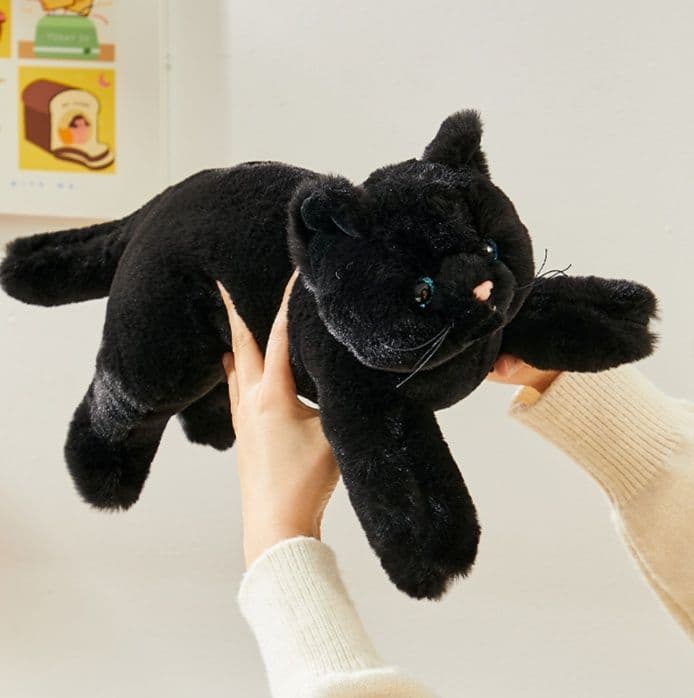 猫ぬいぐるみ 黒猫 もちもち夢見る黒猫のぬいぐるみ