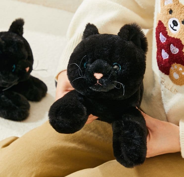 猫ぬいぐるみ 黒猫 もちもち夢見る黒猫のぬいぐるみ