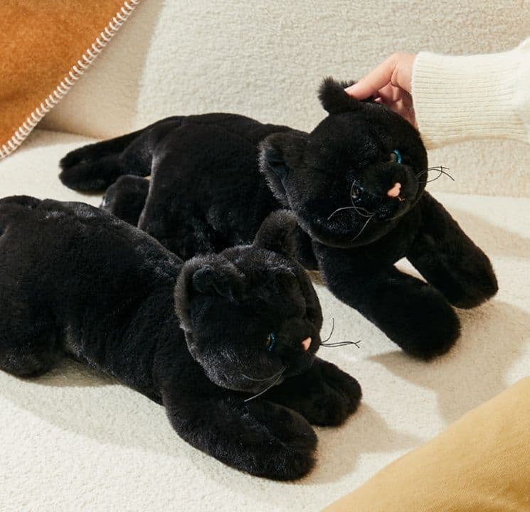 猫ぬいぐるみ 黒猫 もちもち夢見る黒猫のぬいぐるみ