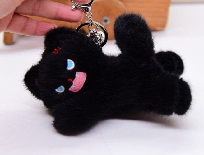 猫ぬいぐるみ 黒猫 もふもふ黒猫のぬくぬくぬいぐるみ