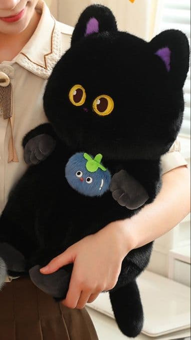 猫ぬいぐるみ 黒猫 まんまる瞳の夜空ぬいぐるみ