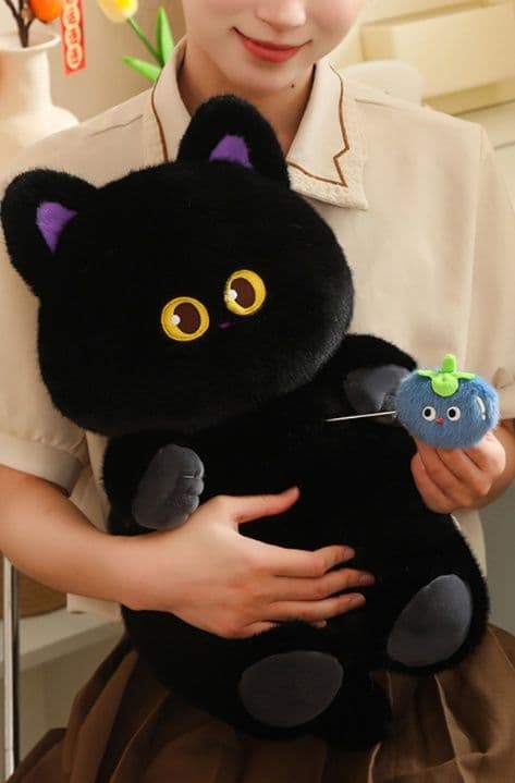 猫ぬいぐるみ 黒猫 まんまる瞳の夜空ぬいぐるみ