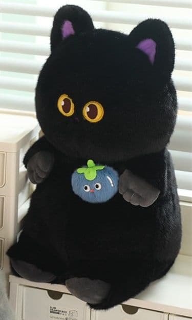 猫ぬいぐるみ 黒猫 まんまる瞳の夜空ぬいぐるみ