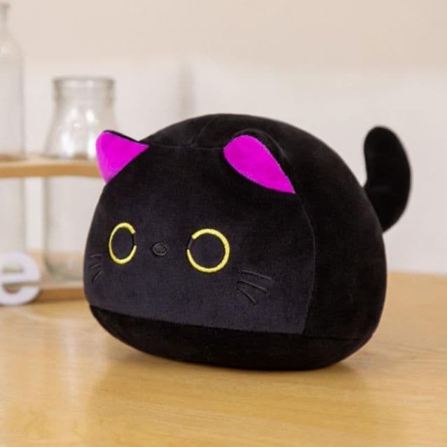 まんまる黒猫ぬいぐるみ 黒猫 もちもちぬいぐるみ