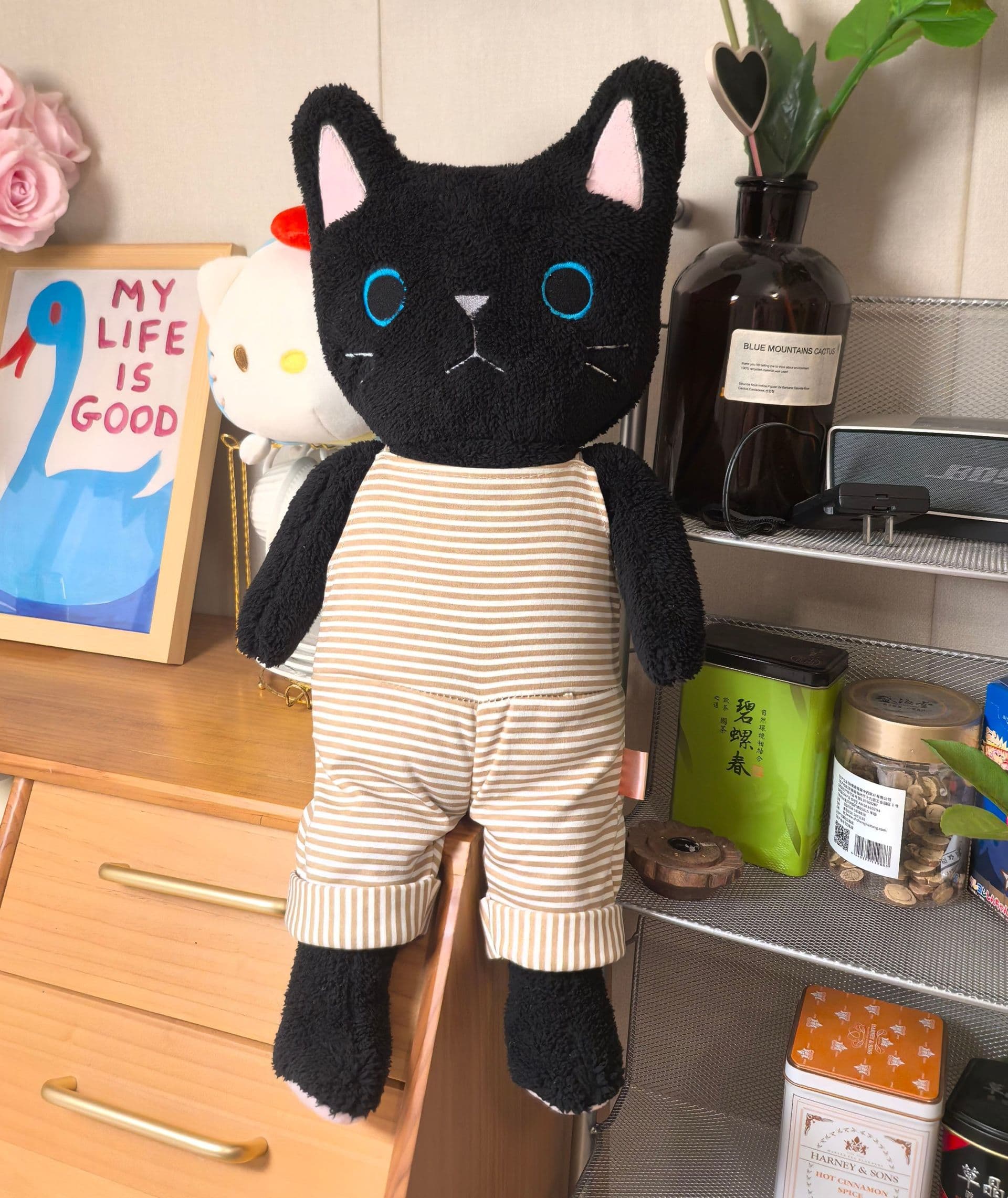 猫ぬいぐるみ 黒猫 おめめくりくりねこちゃんぬいぐるみ
