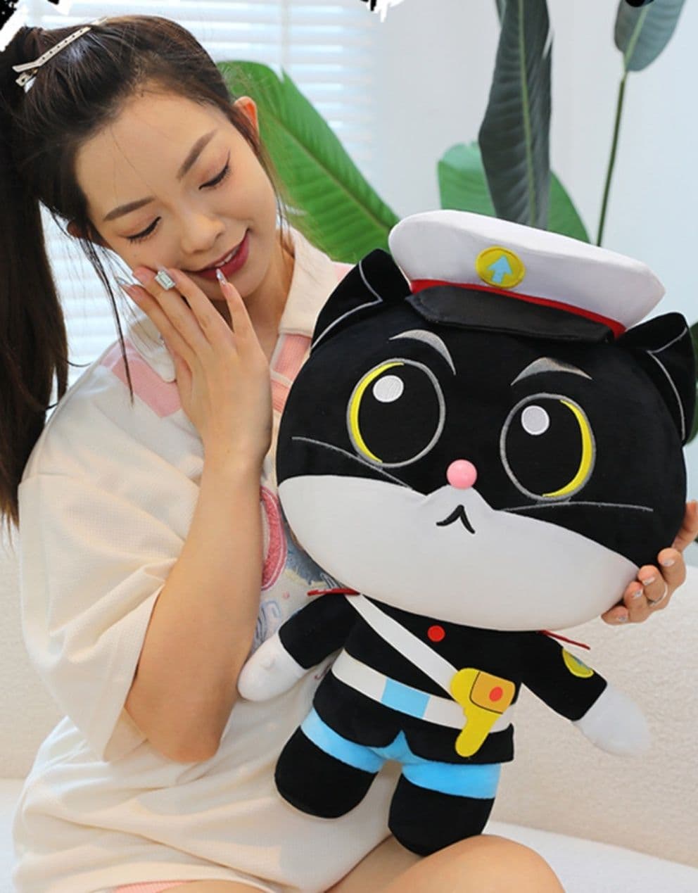 猫ぬいぐるみ 黒猫 船長さん猫のぬいぐるみ 