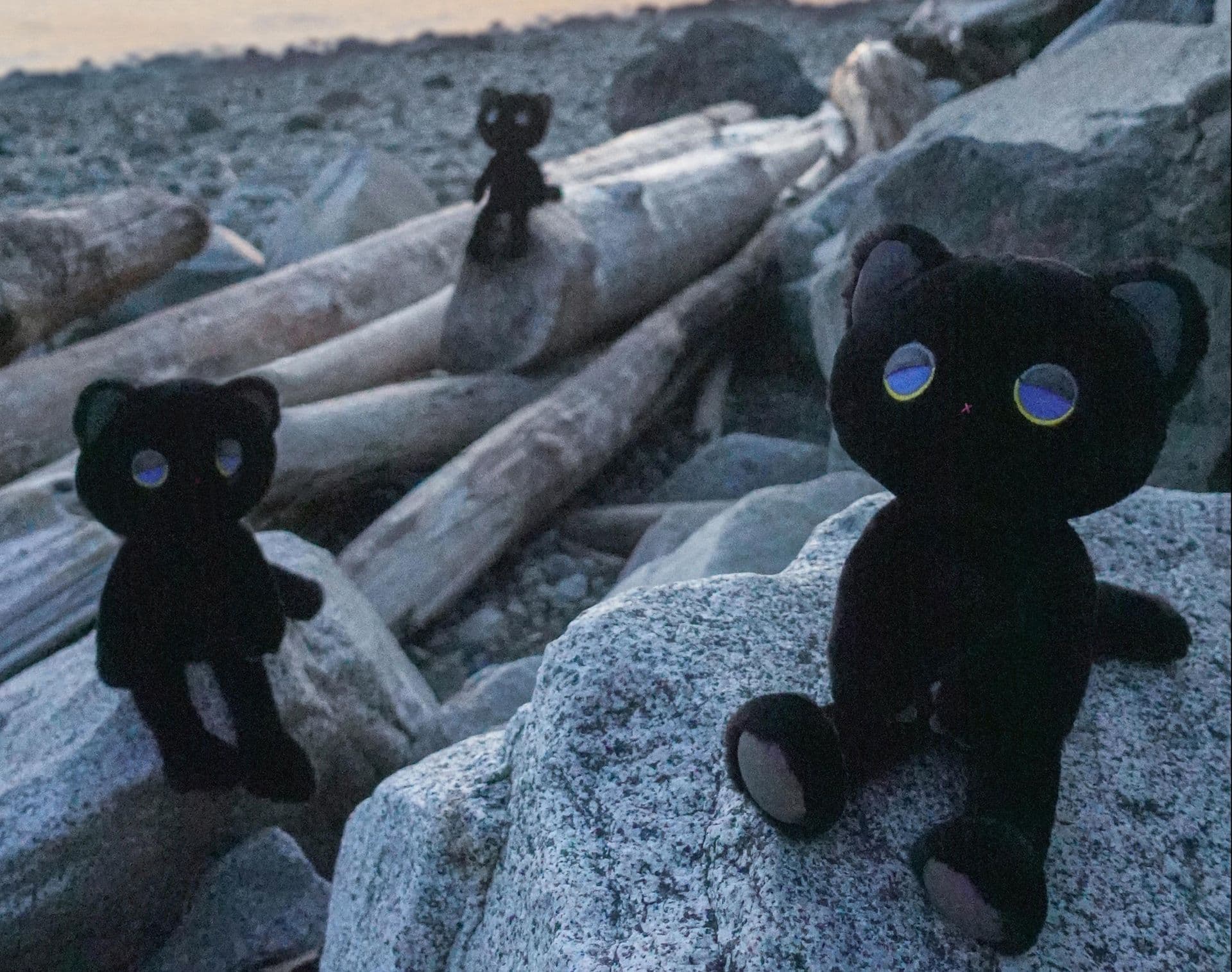 猫ぬいぐるみ 黒猫 まどろみ夢猫ぬいぐるみ