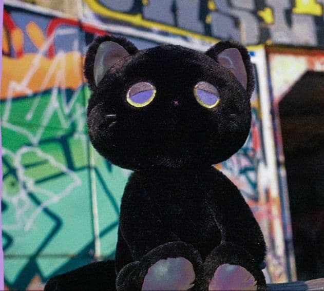 猫ぬいぐるみ 黒猫 まどろみ夢猫ぬいぐるみ