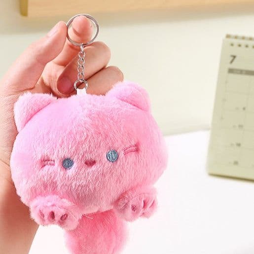 猫ぬいぐるみ 白色 もふもふ癒し猫 ふわぽち