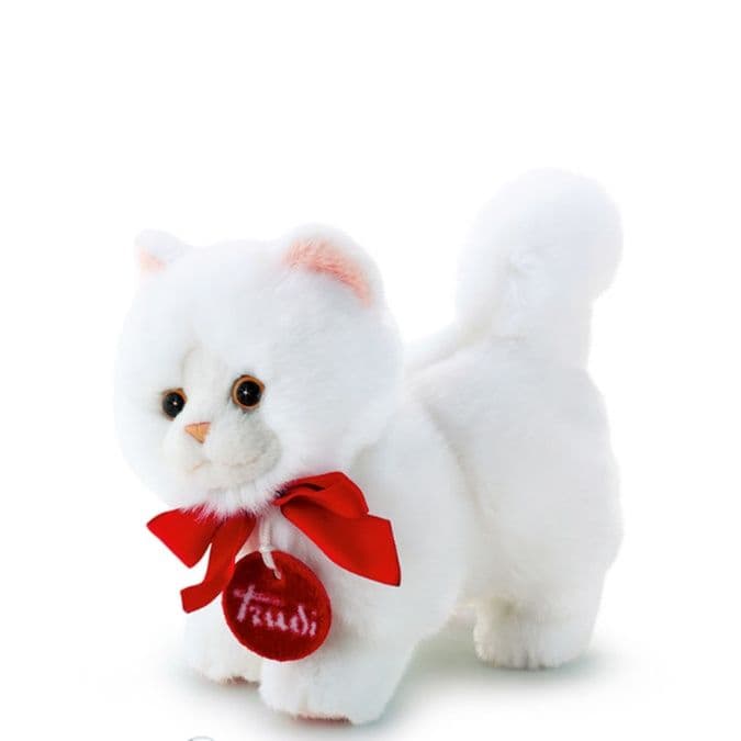 猫ぬいぐるみ 白色 ふわもふ雪猫ちゃん