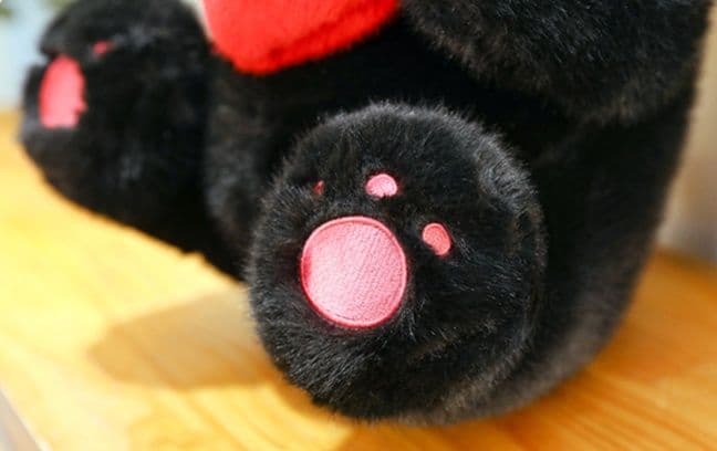 猫ぬいぐるみ 黒猫 愛情ハート抱きぬいぐるみ猫