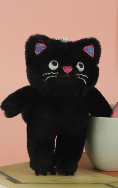猫ぬいぐるみ 黒猫 ふわもふ夜猫ぬいぐるみ