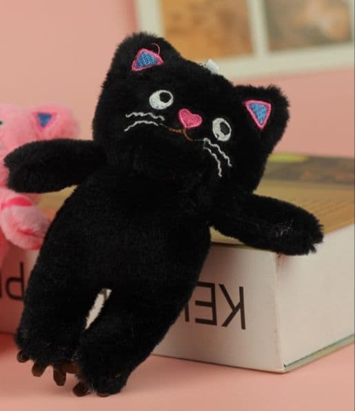 猫ぬいぐるみ 黒猫 ふわもふ夜猫ぬいぐるみ