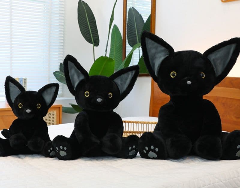 猫ぬいぐるみ 黒猫 もふもふ黒猫ぬいぐるみ