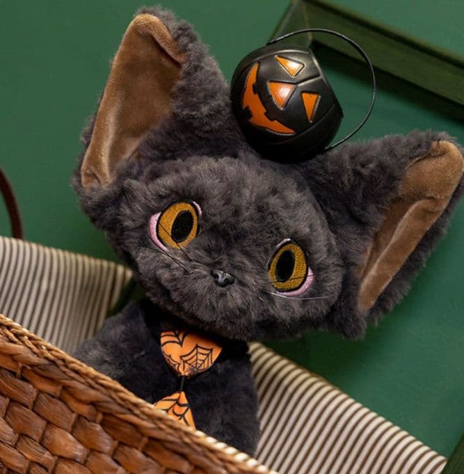 猫ぬいぐるみ 黒猫 ハロウィン魔法の使い魔ぬいぐるみ