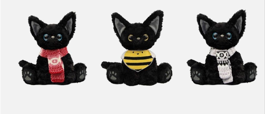 猫ぬいぐるみ 黒猫 もふもふ夜空の子猫ちゃん