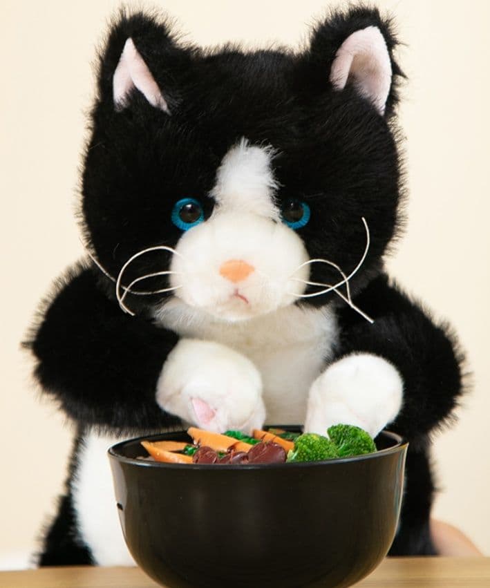 猫ぬいぐるみ 黒猫 ふわもふ黒白ねこのぬくもり