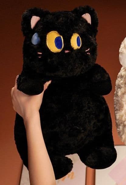 猫ぬいぐるみ 黒猫 夜空の瞳もふもふ黒猫ちゃん
