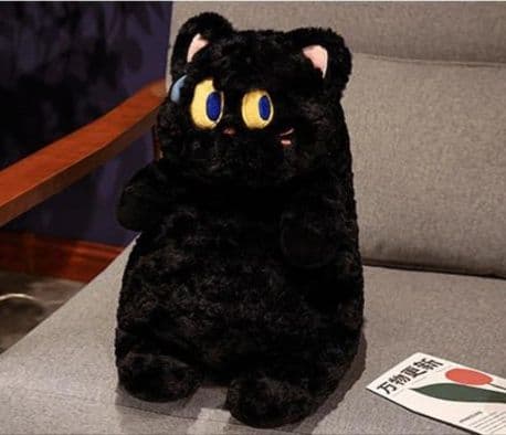猫ぬいぐるみ 黒猫 夜空の瞳もふもふ黒猫ちゃん