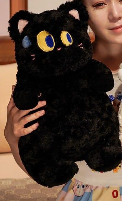 猫ぬいぐるみ 黒猫 夜空の瞳もふもふ黒猫ちゃん