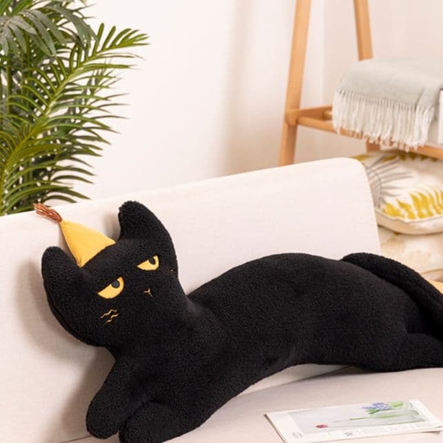 猫ぬいぐるみ 白色 もちもち抱き猫クッション