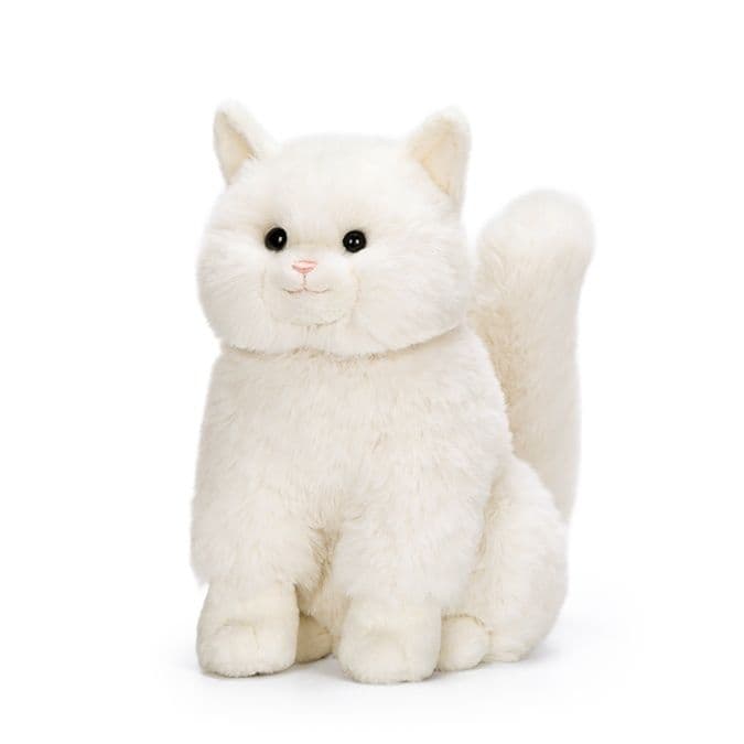 猫ぬいぐるみ 白色 ふわもち雪猫 もちもち抱きぐるみ