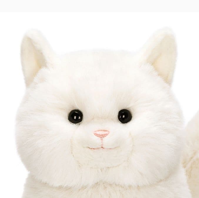 猫ぬいぐるみ 白色 ふわもち雪猫 もちもち抱きぐるみ