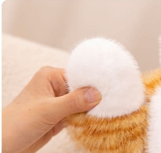 猫ぬいぐるみ 茶色 もふもふ甘えん坊なごみ猫ぬいぐるみ