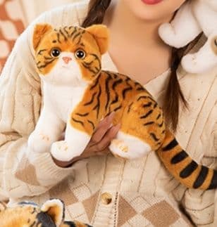 猫ぬいぐるみ 茶色 ふわもふ虎猫ちゃん
