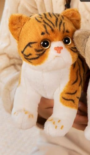 猫ぬいぐるみ 茶色 ふわもふ虎猫ちゃん