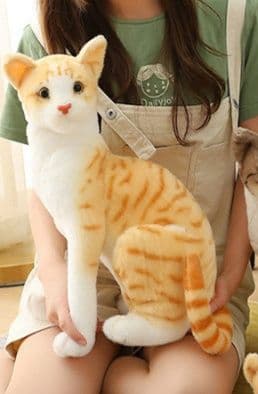 猫ぬいぐるみ 茶色 癒しの虎模様ぬいぐるみ
