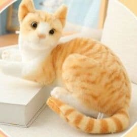 猫ぬいぐるみ 茶色 癒しの虎模様ぬいぐるみ