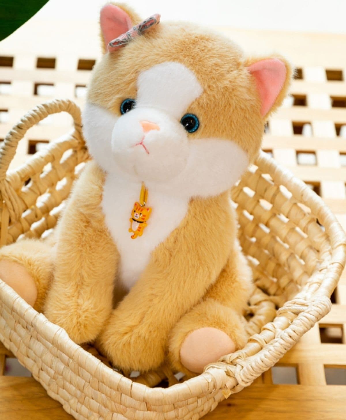 猫ぬいぐるみ 茶色 ふわもふ子猫のおともだち