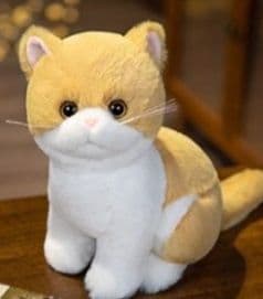 猫ぬいぐるみ 茶色 ふわもふ茶トラ子猫のぬいぐるみ