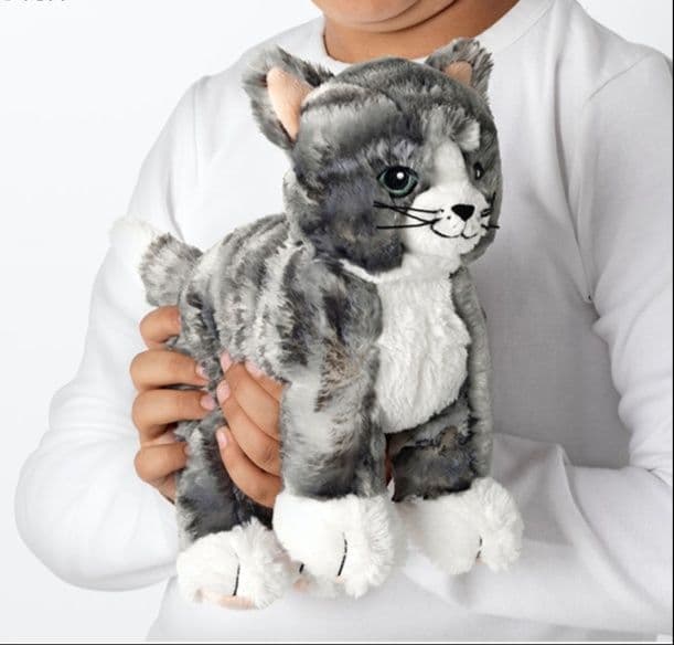 猫ぬいぐるみ グレー もふもふ冒険猫 ふわふわの友達