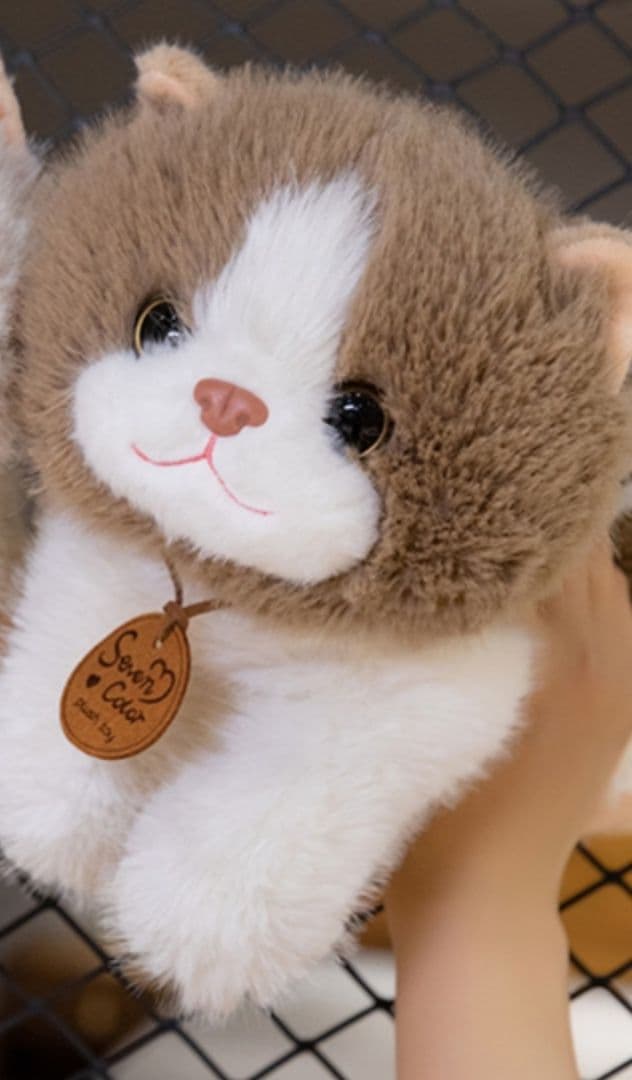 猫ぬいぐるみ 茶色 もふもふ福猫