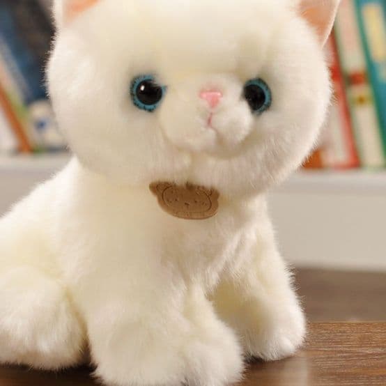 猫ぬいぐるみ 白色 ふわもこ天使のぬくもりにゃんこ
