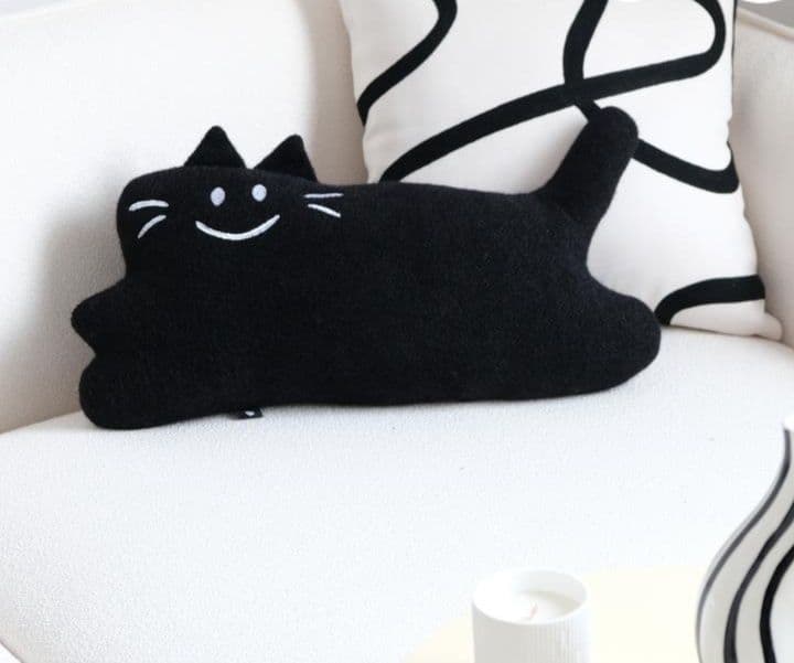 猫ぬいぐるみ 白色 にっこり雲ねこ枕