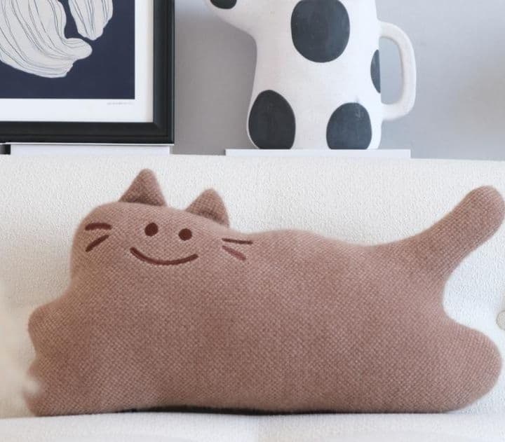 猫ぬいぐるみ 白色 にっこり雲ねこ枕