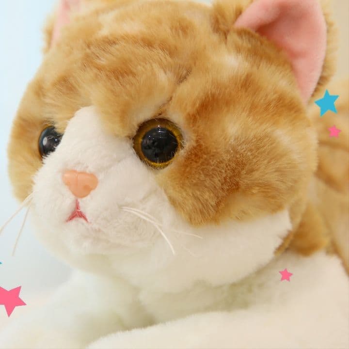 猫ぬいぐるみ 茶色 ふわもふ子猫のまどろみ