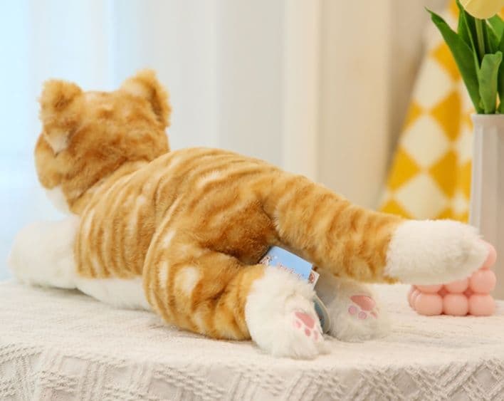 猫ぬいぐるみ 茶色 ふわもふ子猫のまどろみ
