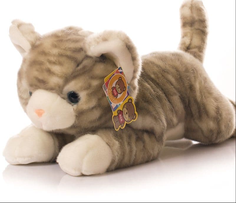 猫ぬいぐるみ グレー ふわもふ癒し仔猫のぬいぐるみ